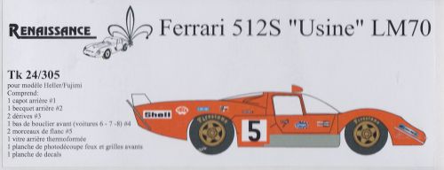 Renaissance Models TK24/305: Marking / livery 1/24 scale - Ferrari